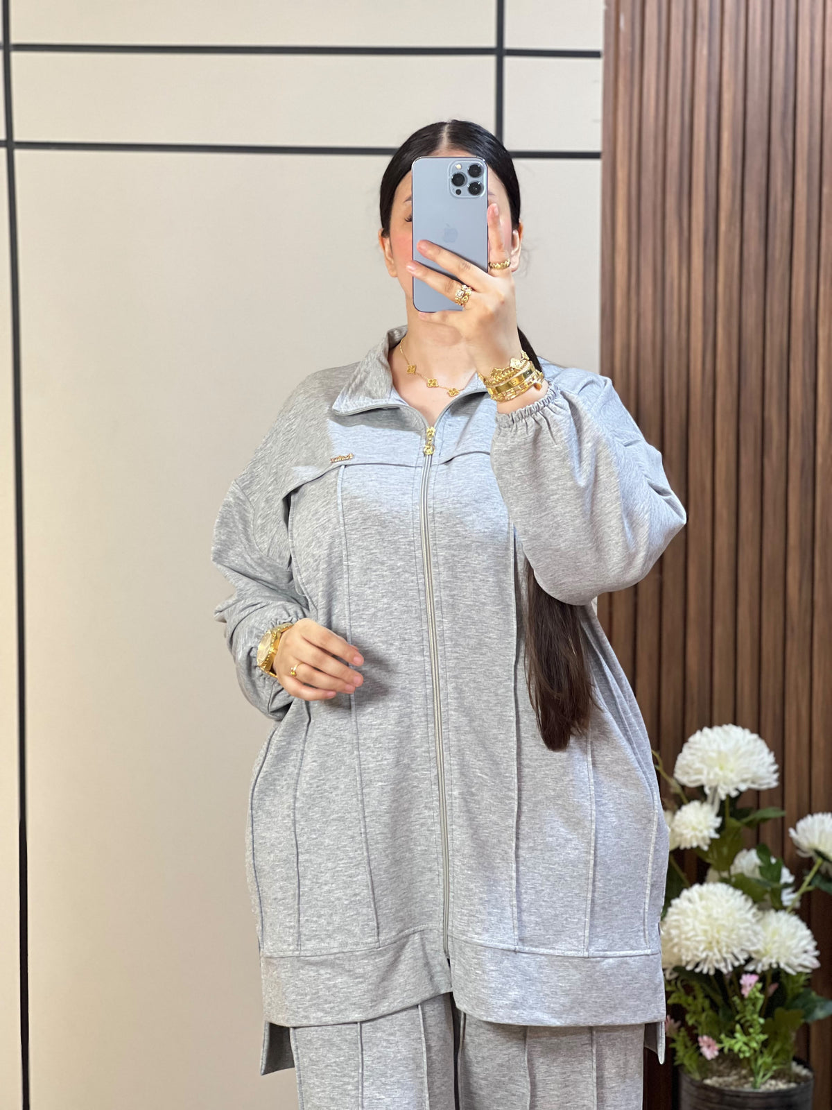Veste Zippée et Pantalon Large