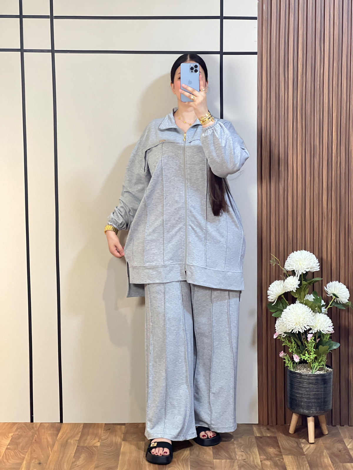 Veste Zippée et Pantalon Large