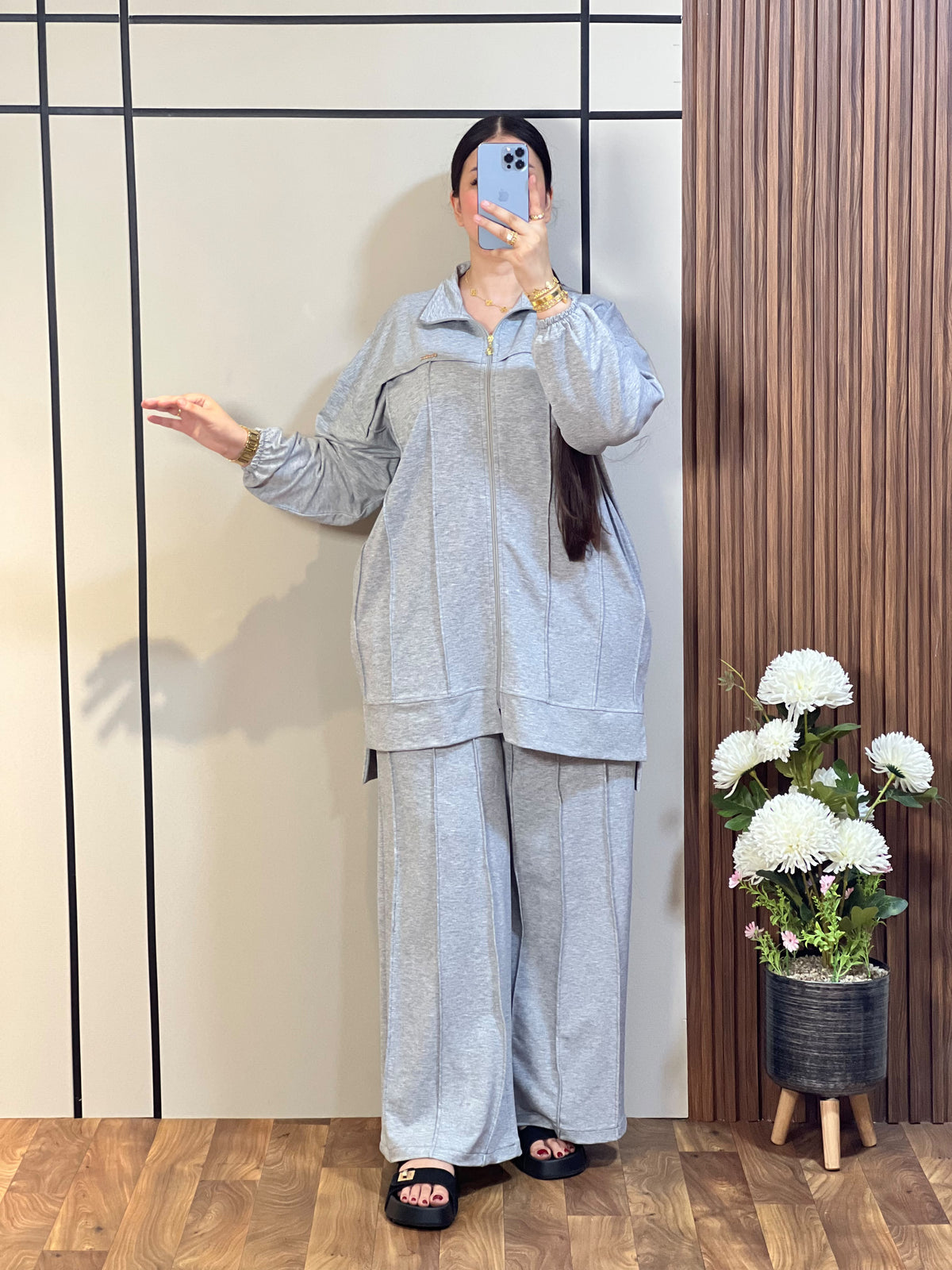 Veste Zippée et Pantalon Large