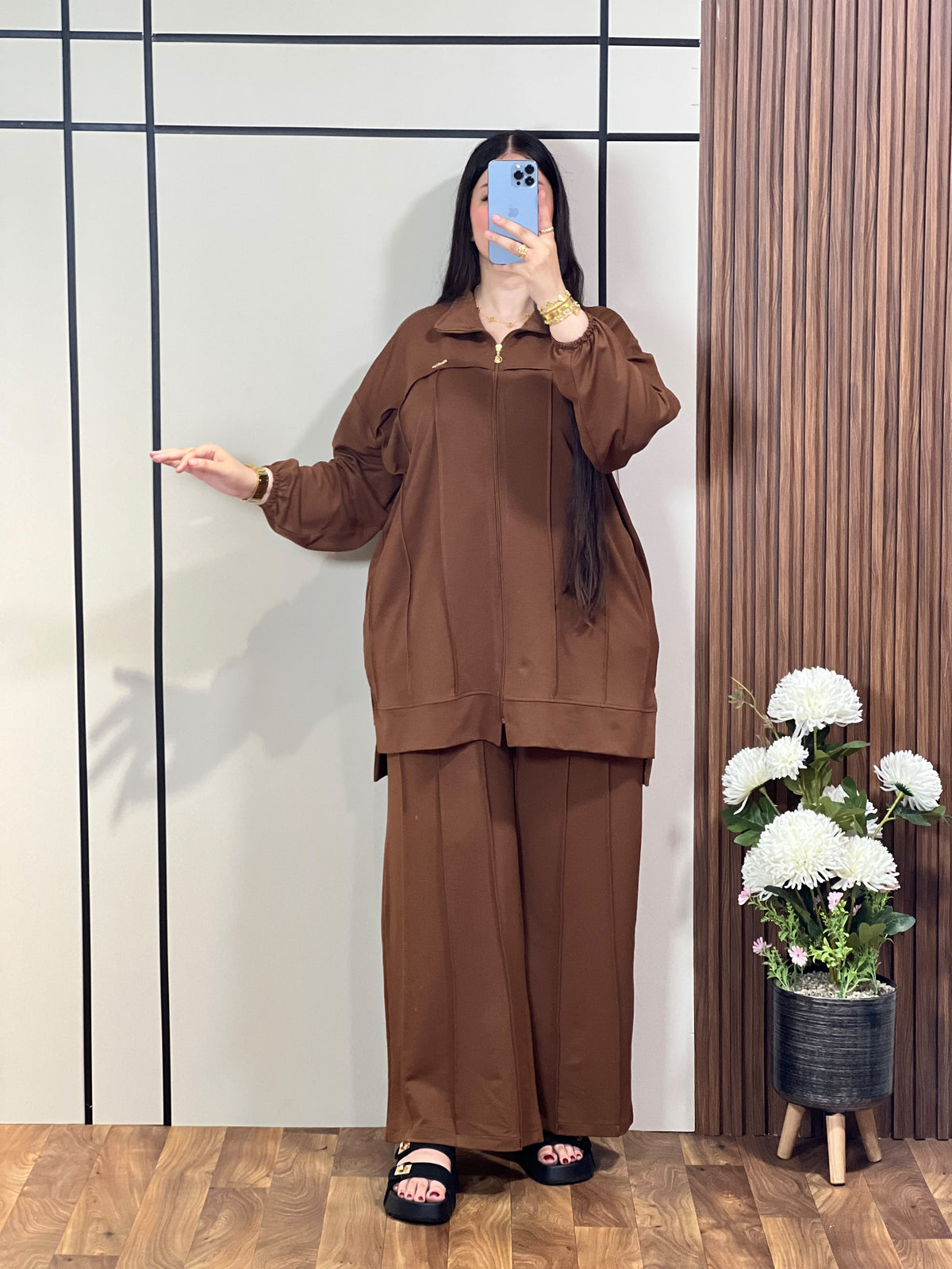 Veste Zippée et Pantalon Large