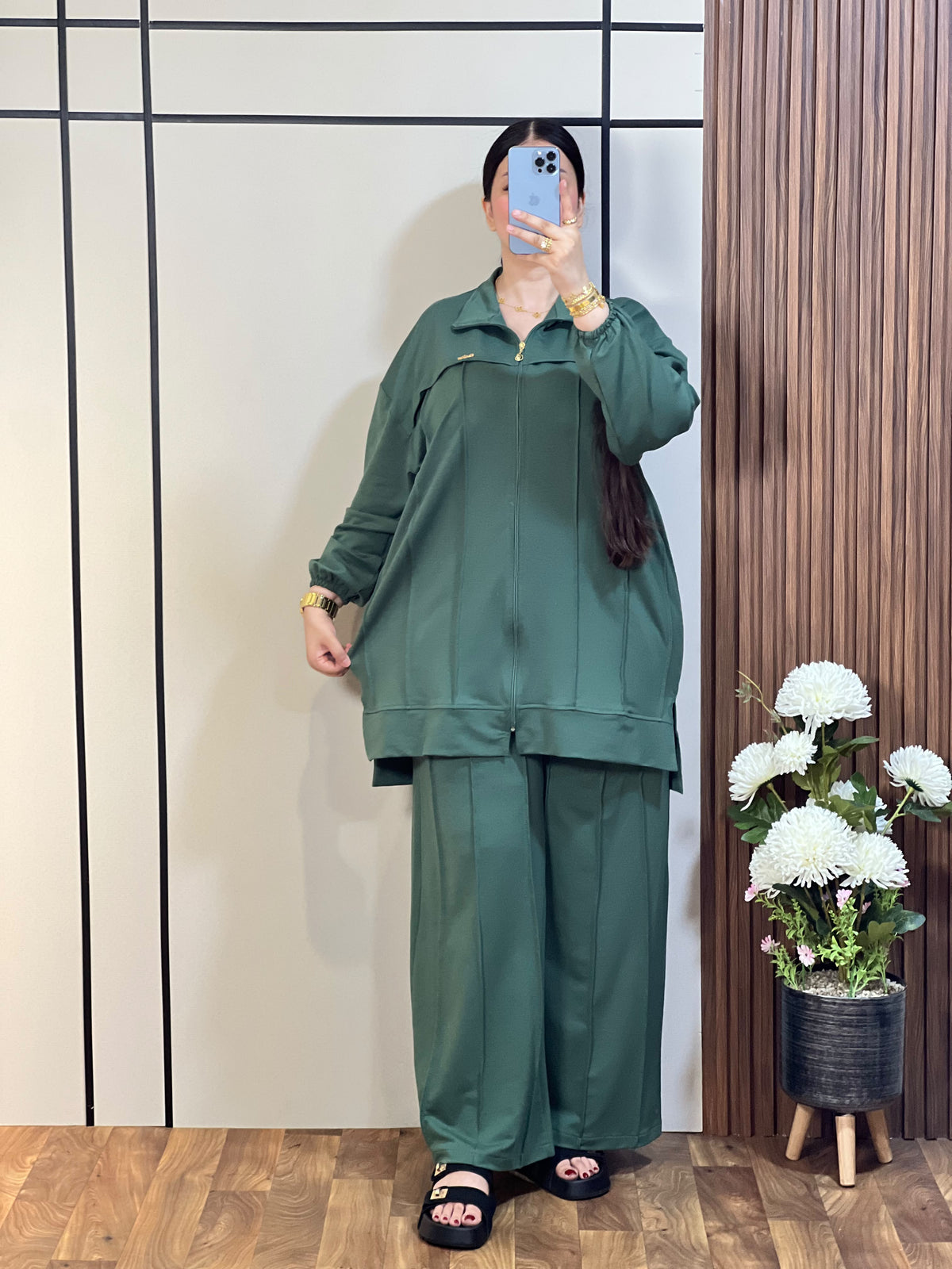 Veste Zippée et Pantalon Large