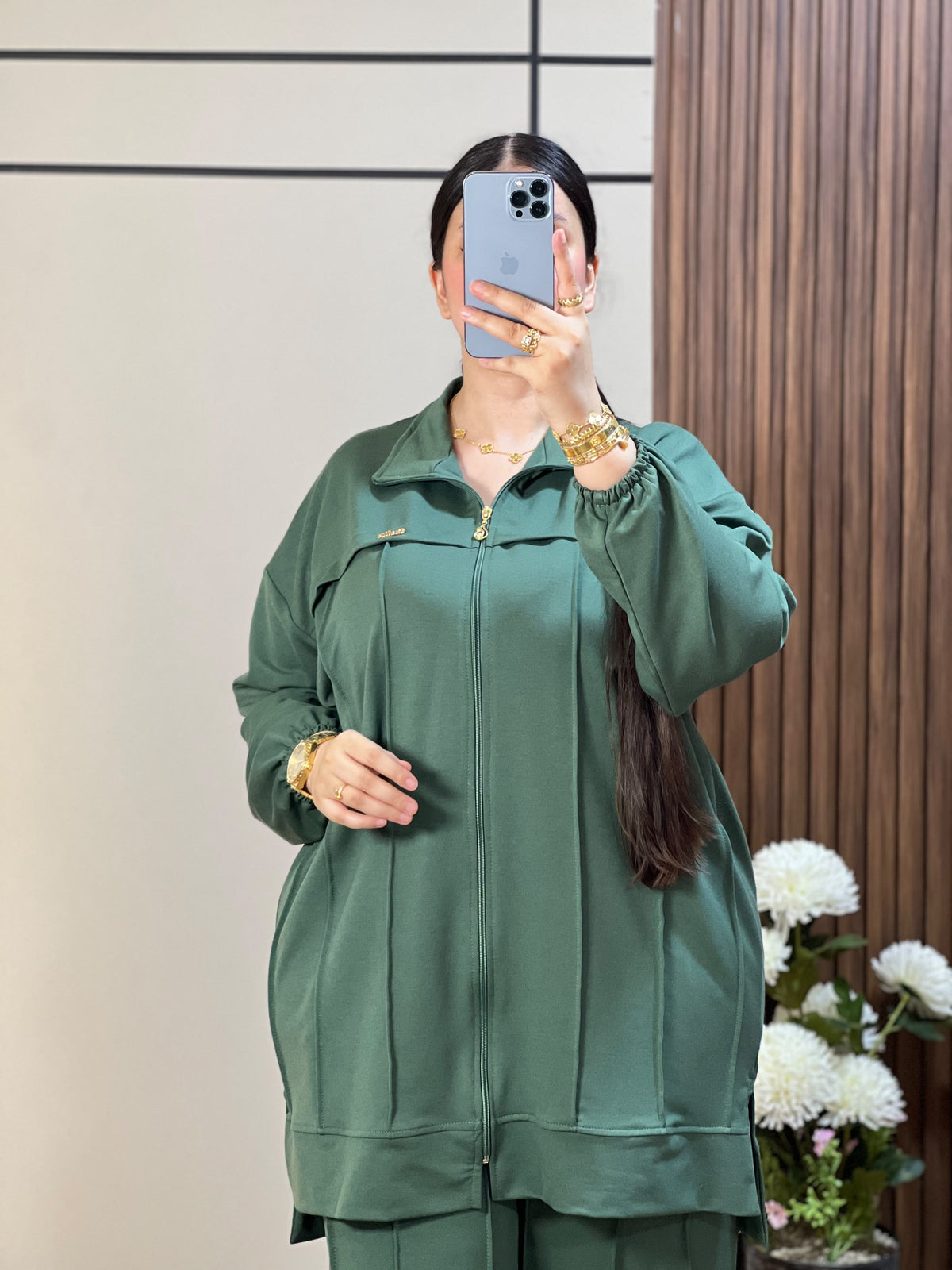 Veste Zippée et Pantalon Large