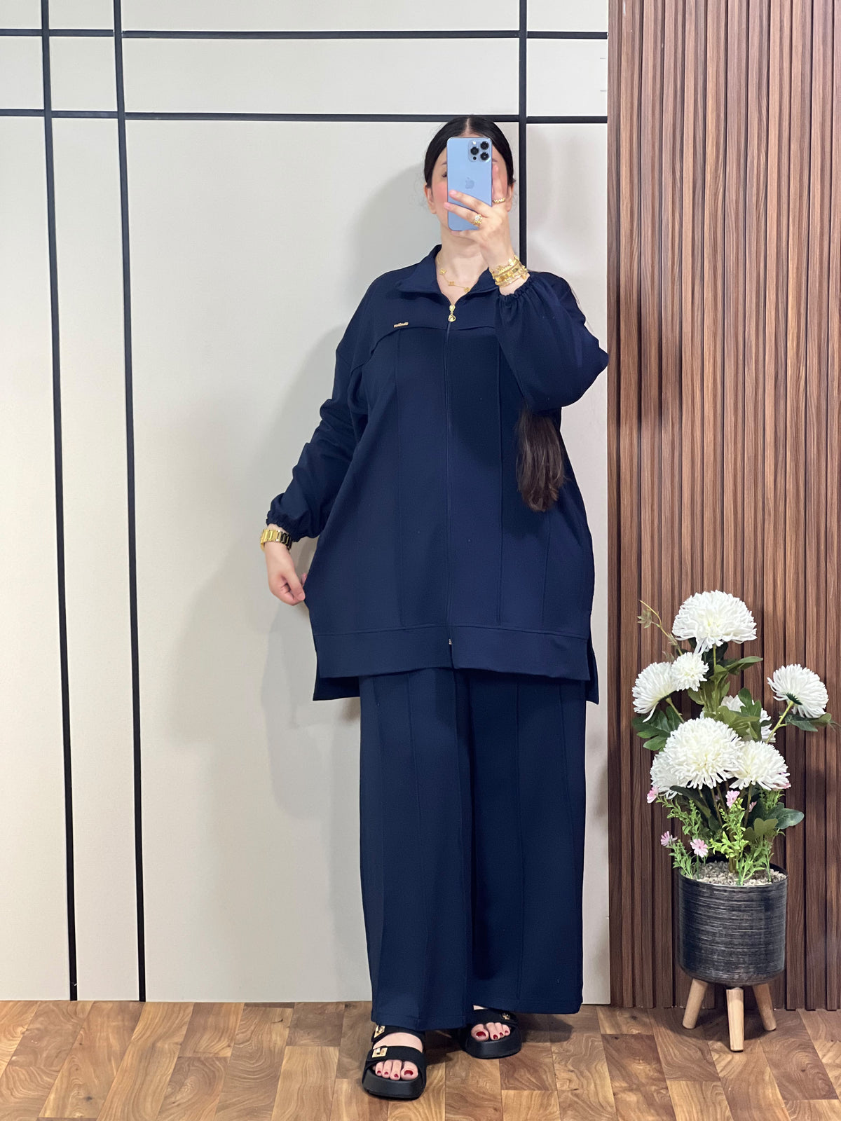 Veste Zippée et Pantalon Large