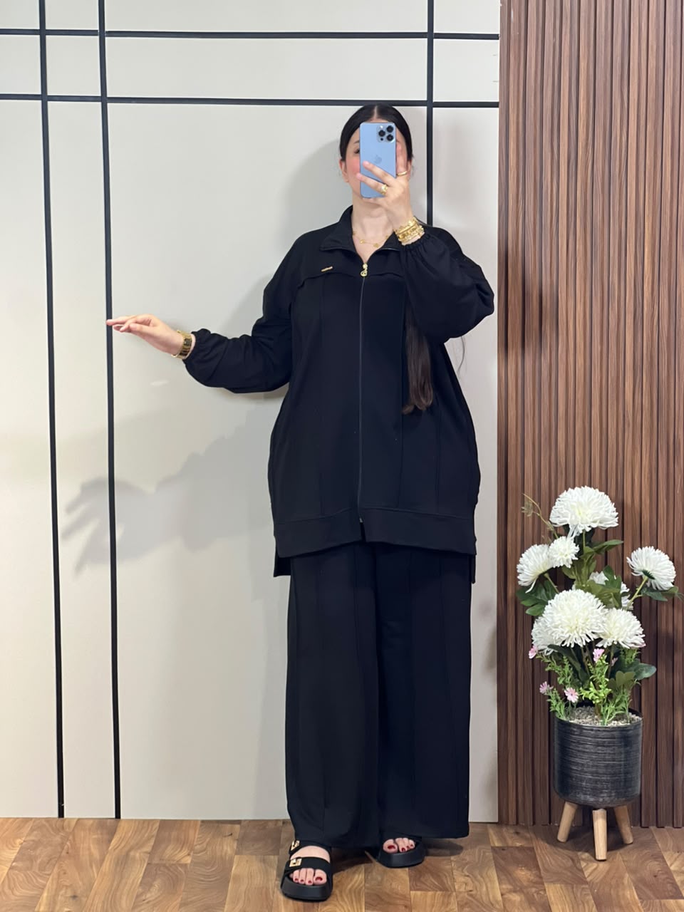 Veste Zippée et Pantalon Large